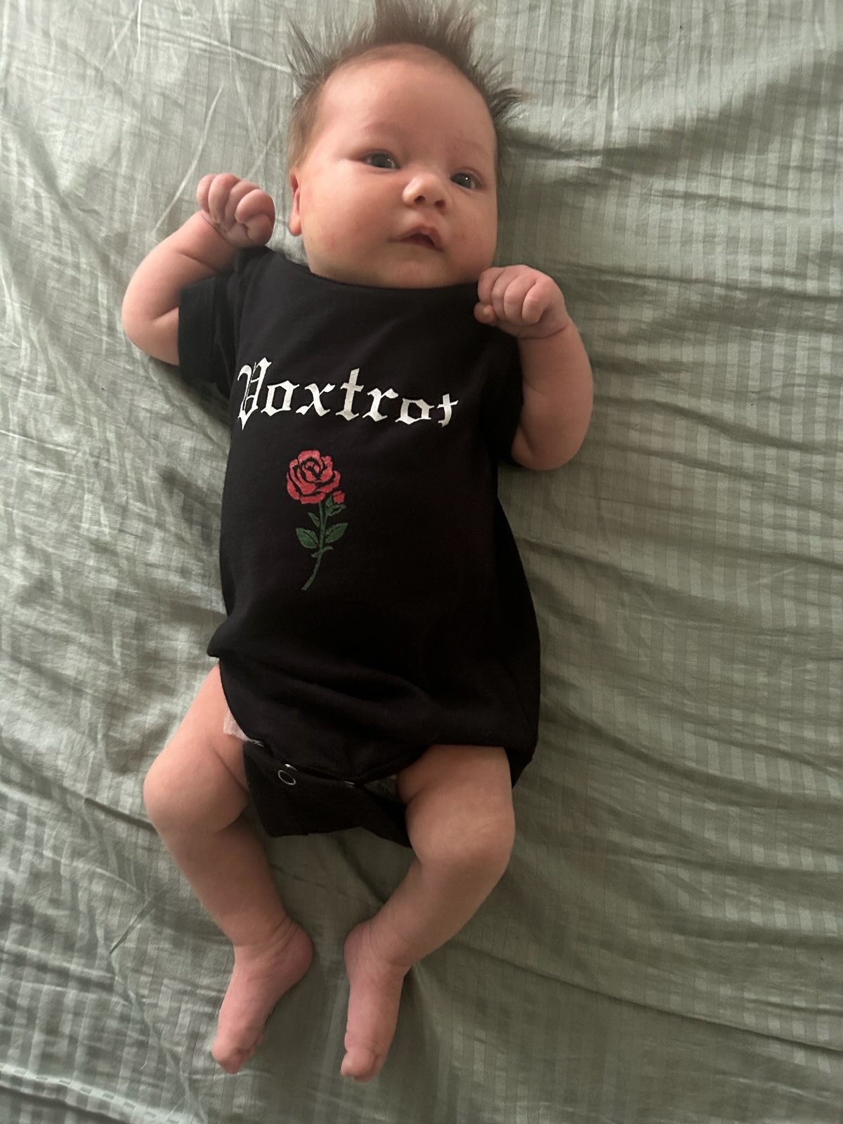 VOXTROT - rose logo baby onesie