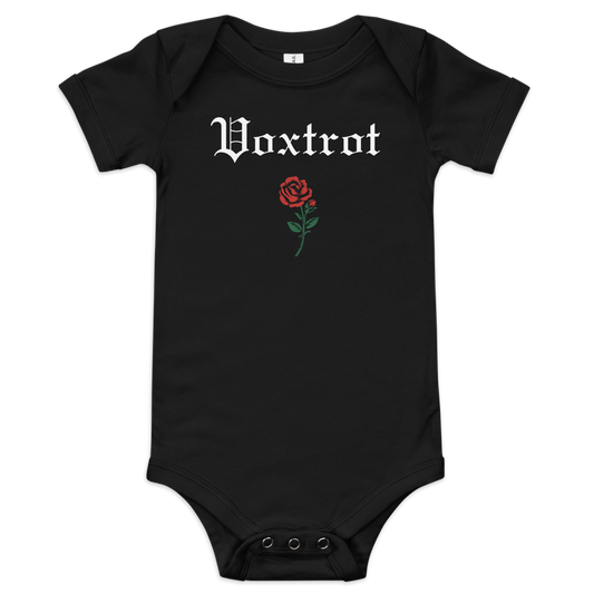 VOXTROT - rose logo baby onesie