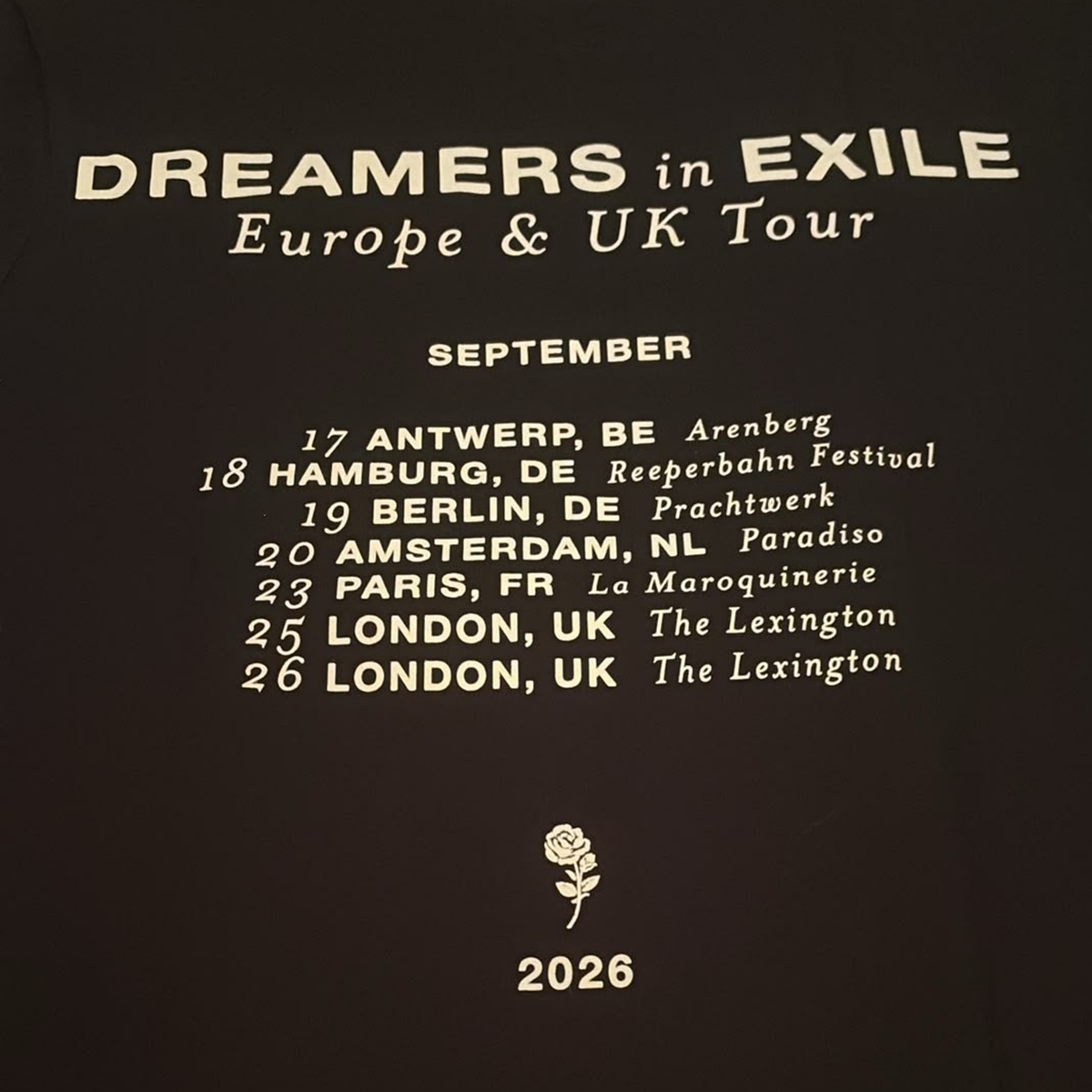 Voxtrot - 2026 EU/UK Tour (T-Shirt)